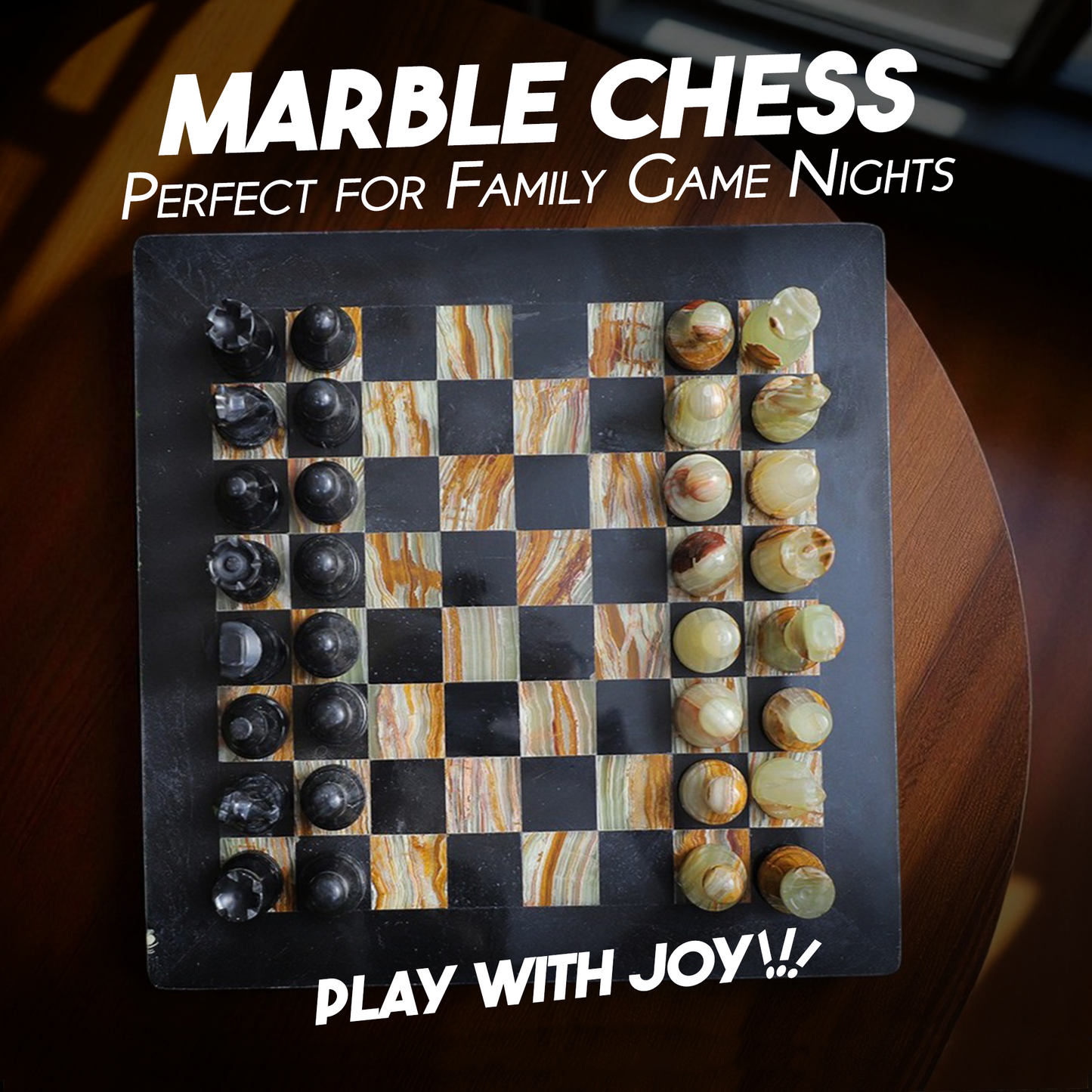 Marble Hives Luxury Handmade Marble Chess Set –Green & Black