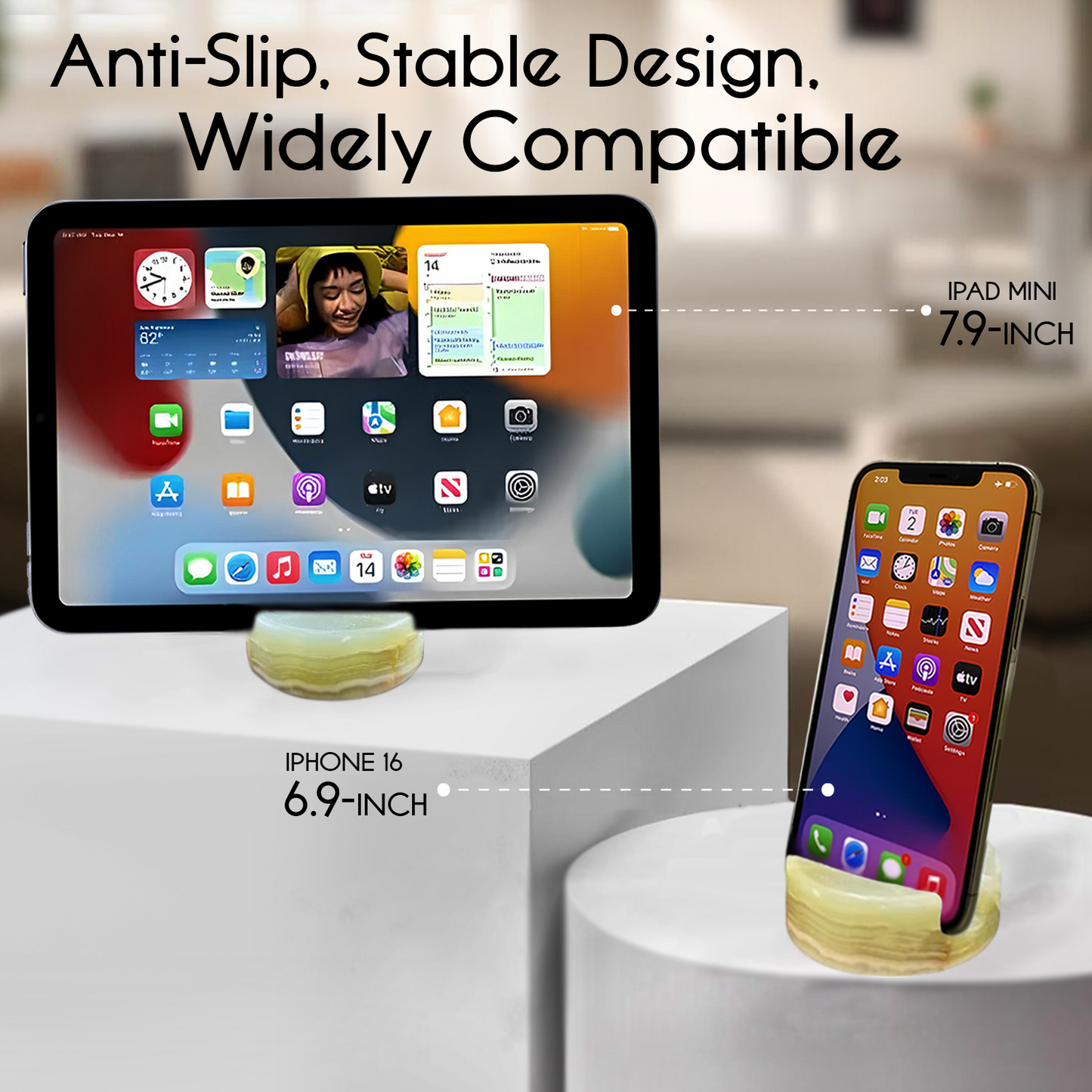 Marble Mobile Holder - Onyx