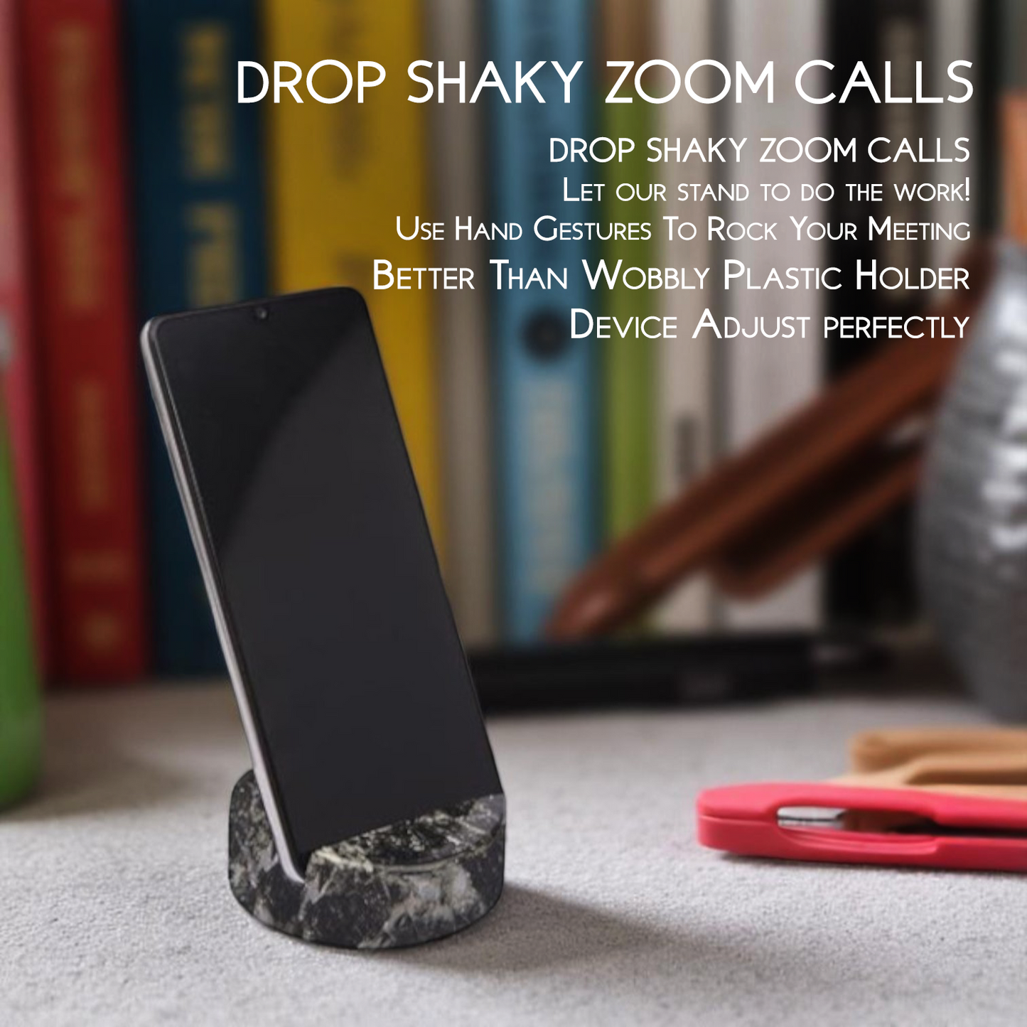 Marble Mobile Holder - Black Zebra