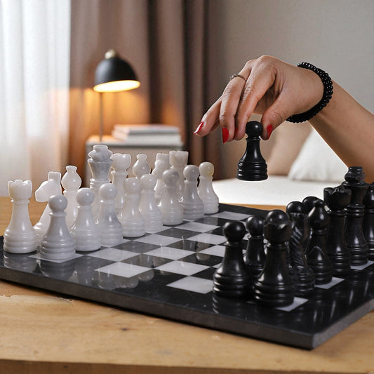 Black and White Chess Figures