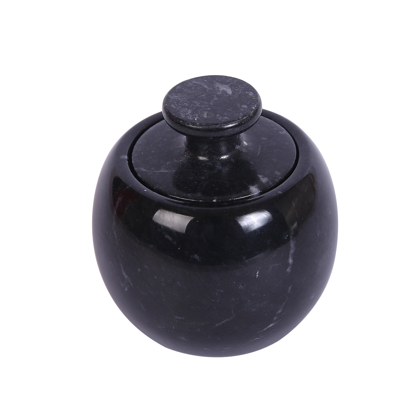 Marble Salt Cellar with Lid- Pack of 2 Marble Salt and Pepper Bowls- Salt Holder with Lid to Put Salt, Paprika, Pepper, and Spice