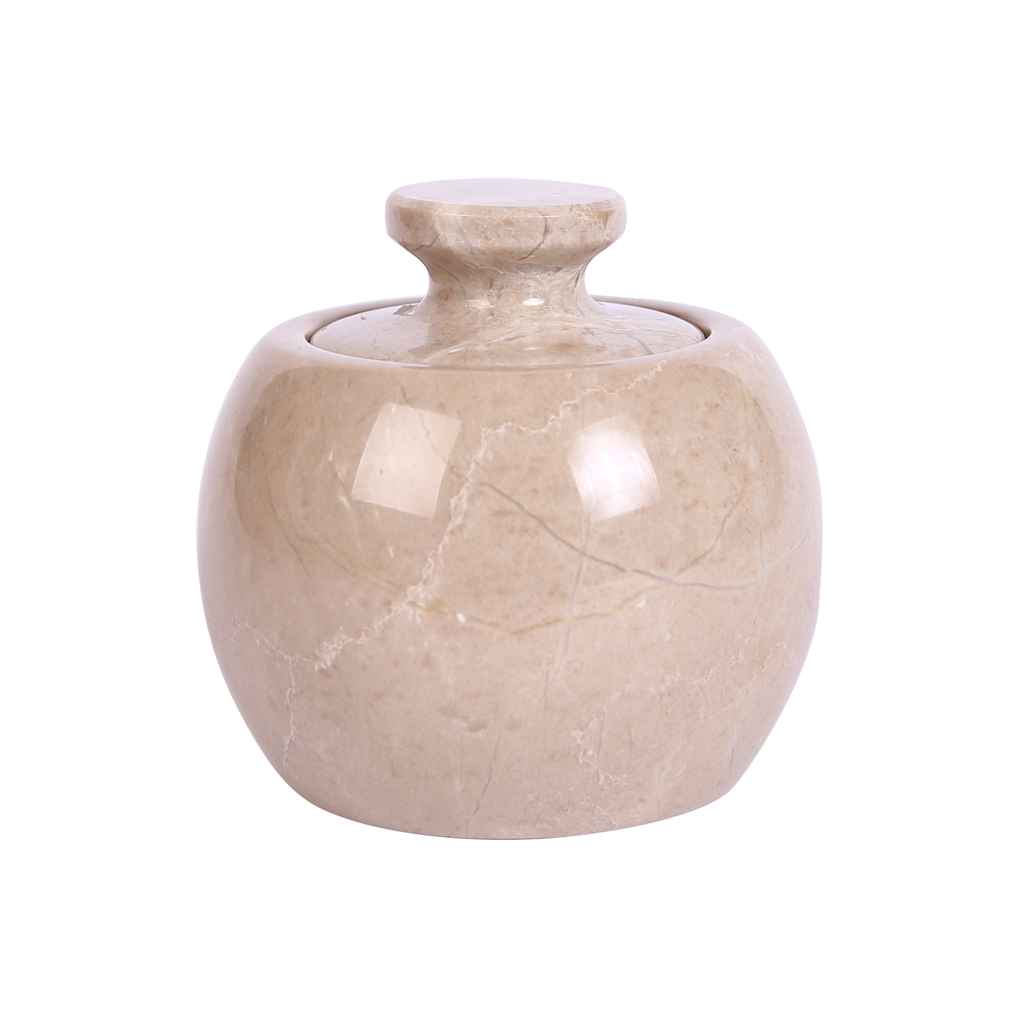 Marble Salt Cellar with Lid- Pack of 2 Marble Salt and Pepper Bowls- Salt Holder with Lid to Put Salt, Paprika, Pepper, and Spice