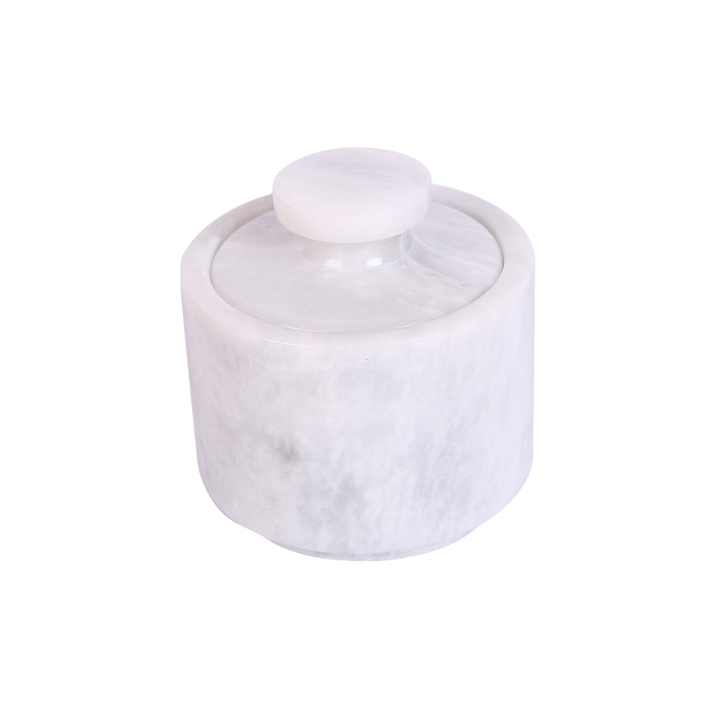 Marble Salt Cellar with Lid- Pack of 2 Marble Salt and Pepper Bowls- Salt Holder with Lid to Put Salt, Paprika, Pepper, and Spice