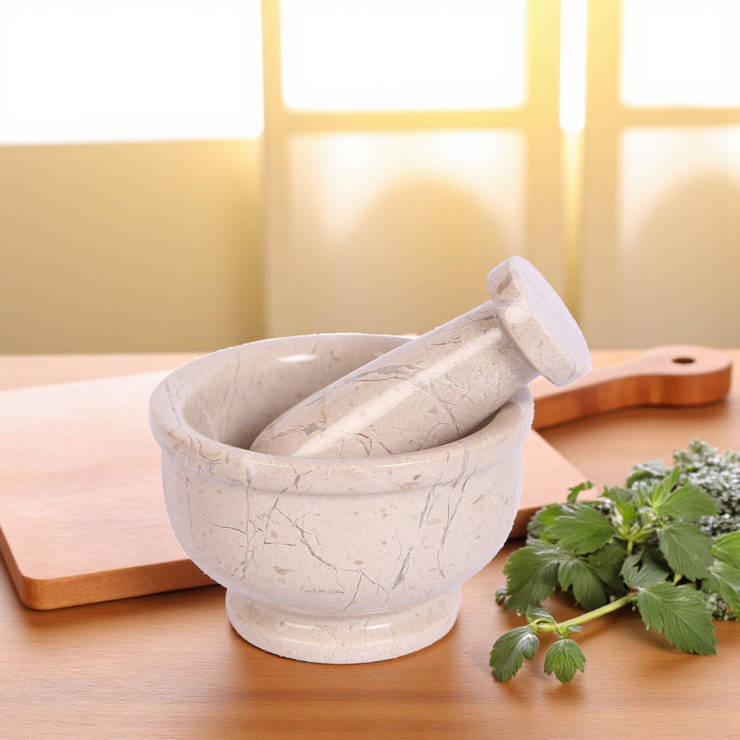 Marble Mortar and Pestle Set (4 inches) Black Verona