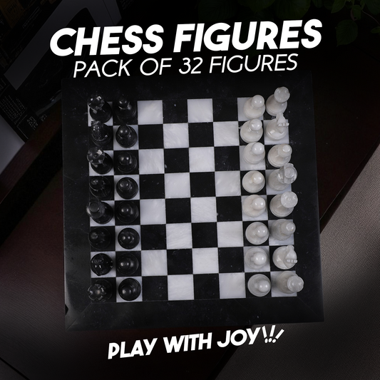 Black and White Chess Figures