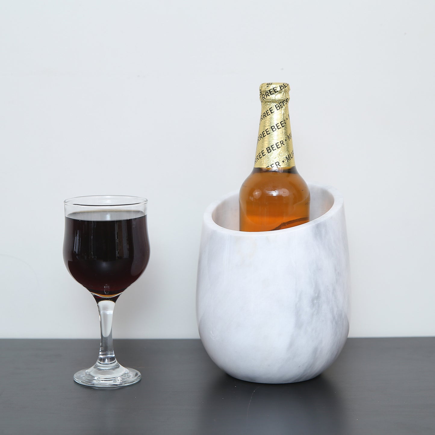 Marble Wine Chiller - Premium Wine Chiller Bucket - Perfect Wine Bottle holder - Multipurpose Utensil Holder