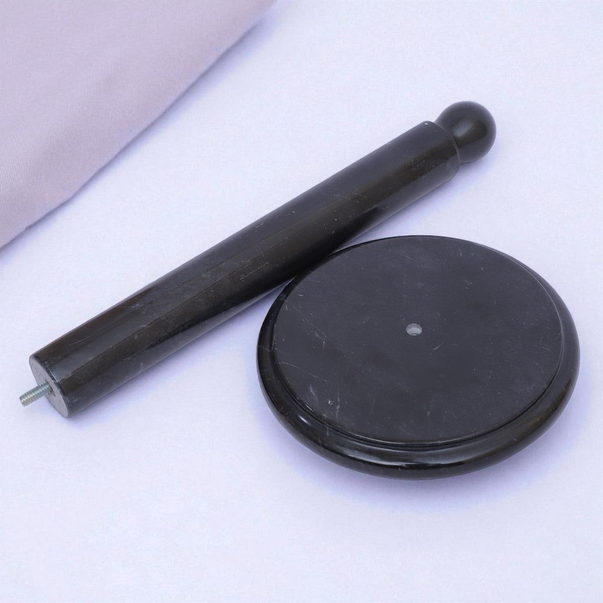 Marble Paper Towel Holder - Black