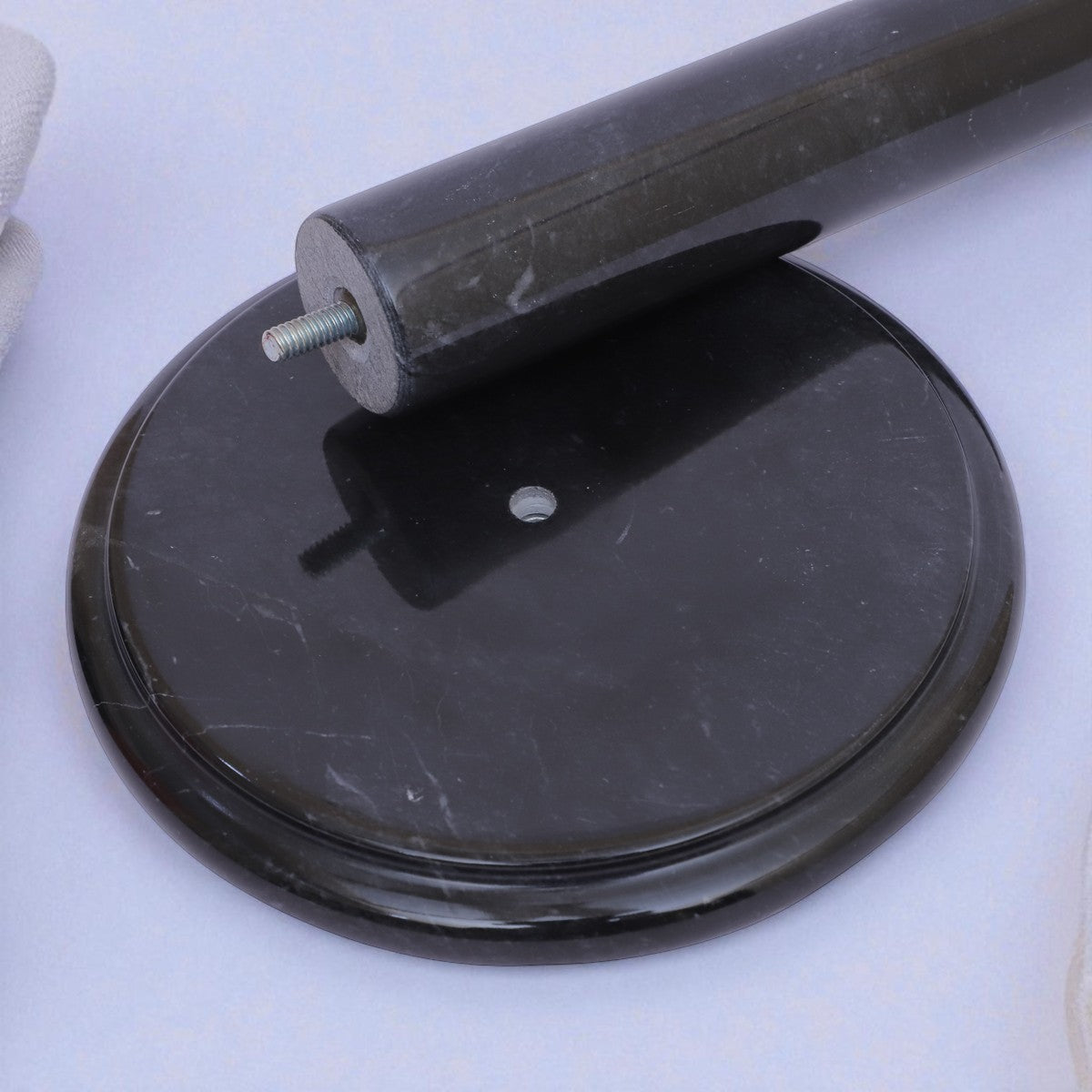 Marble Paper Towel Holder - Black