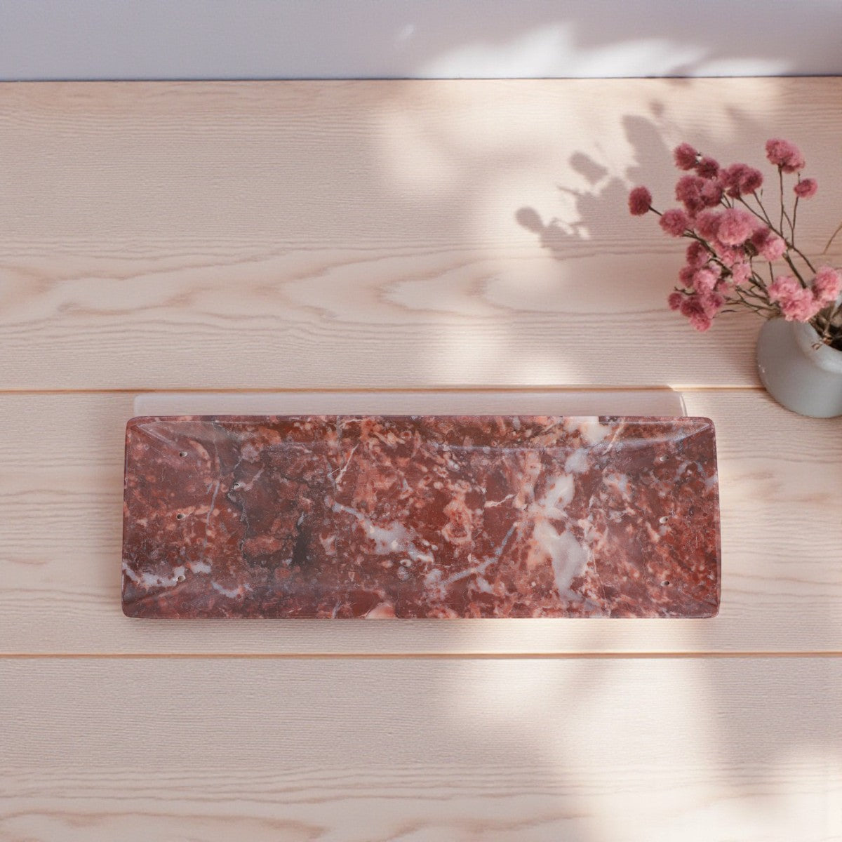 Marble Incense Holder Rosso