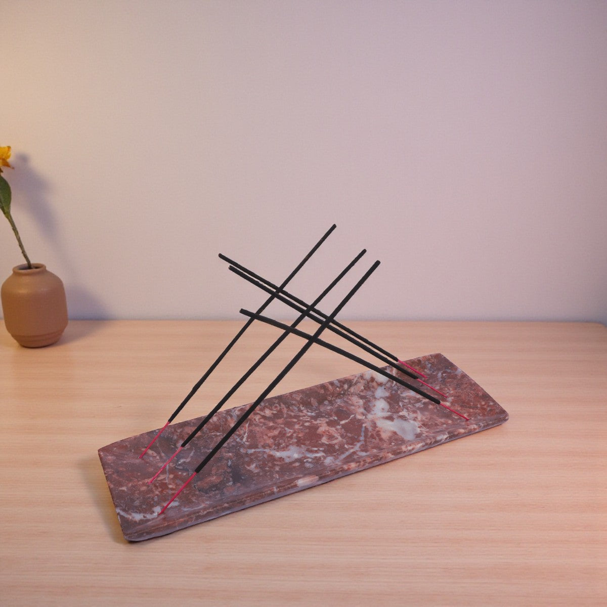 Marble Incense Holder Rosso