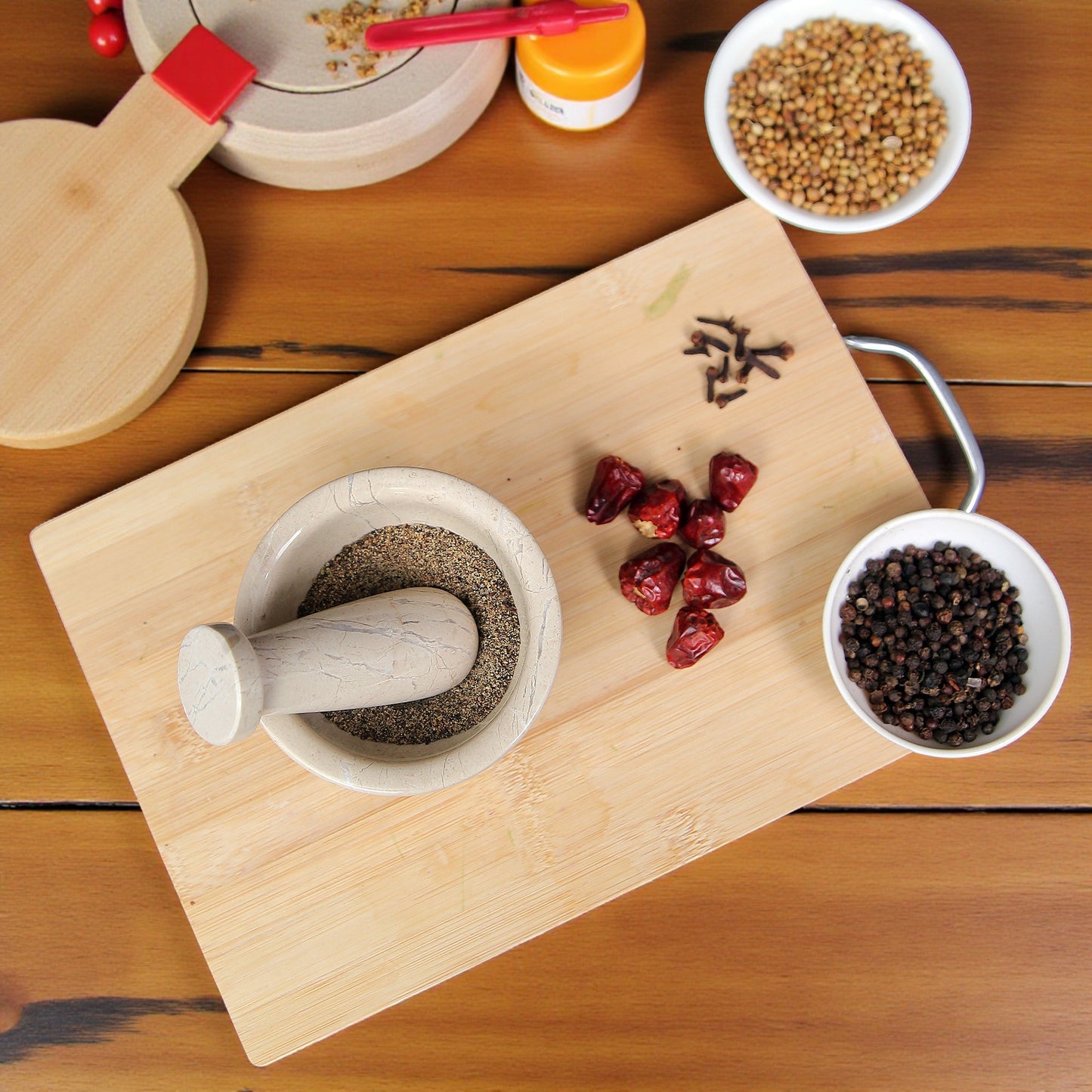 Marble Mortar and Pestle Set (4 inches) Black Verona
