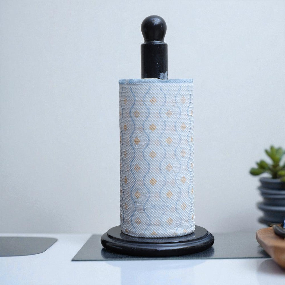 Marble Paper Towel Holder - Black