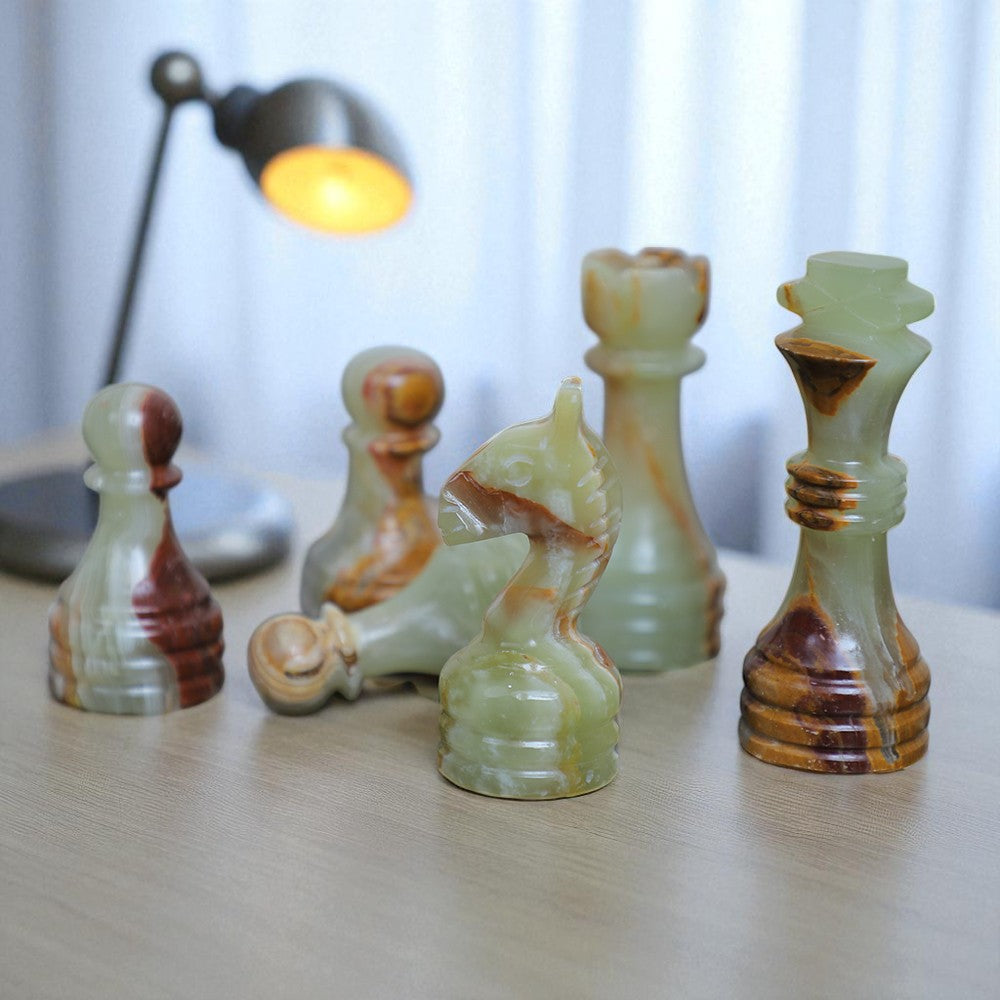 Onyx Green & Black Chess Figures