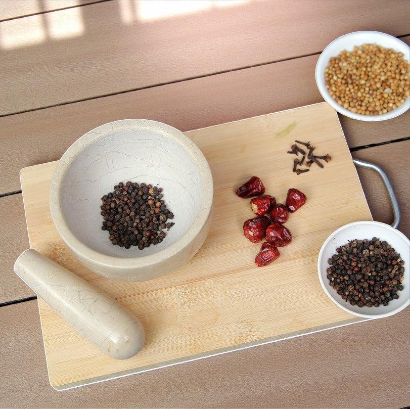 Marble Mortar and Pestle Set (5 inch) Verona