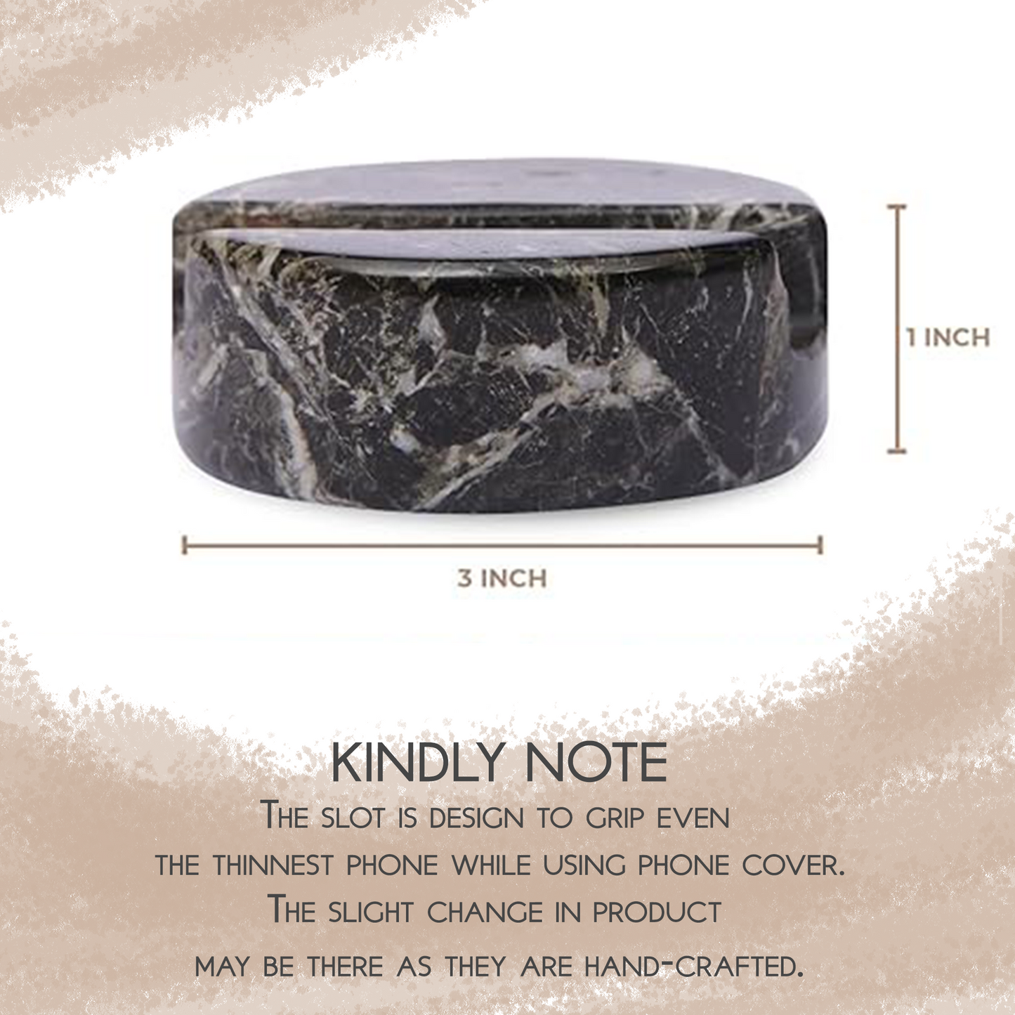 Marble Mobile Holder - Black Zebra