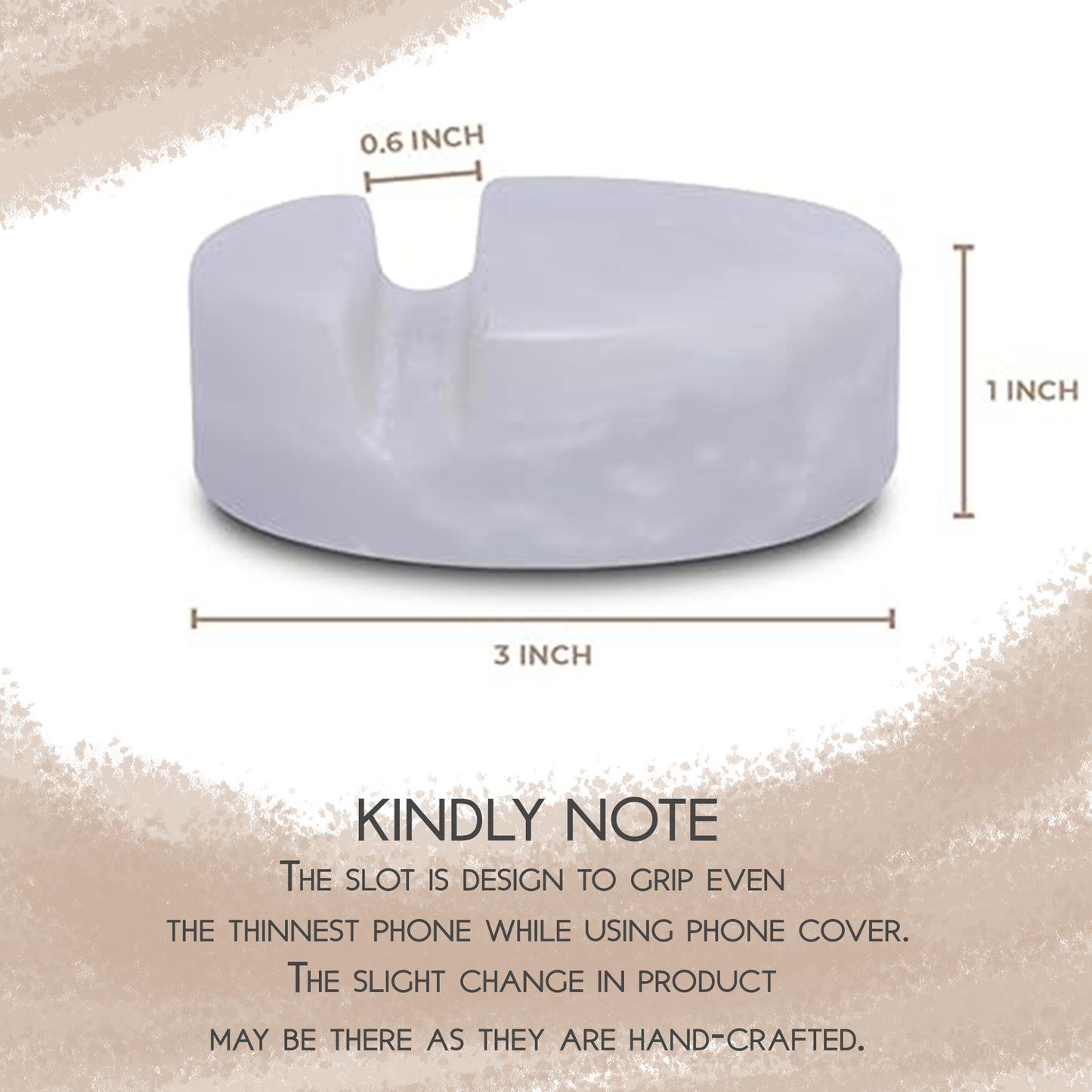 Marble Mobile Holder - White
