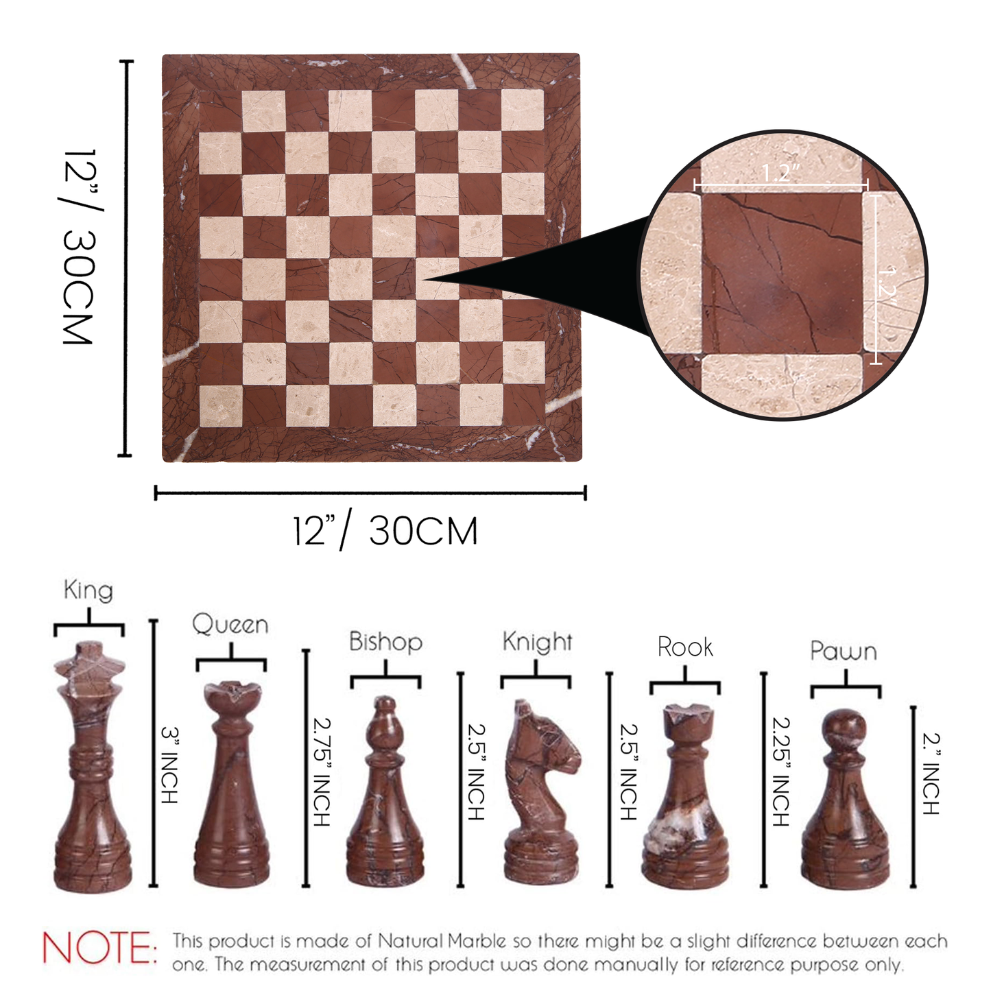 Marble Hives Luxury Handmade Marble Chess Set β Marina and White