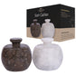 Marble Salt Cellar with Lid- Pack of 2 Marble Salt and Pepper Bowls- Salt Holder with Lid to Put Salt, Paprika, Pepper, and Spice