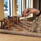 Marble Hives Luxury Handmade Marble Chess Set – Brown and Coral