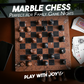 Marble Hives Luxury Handmade Marble Chess Set -Marina and Black -10 Inch