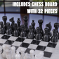 Marble Hives Luxury Handmade Marble Chess Set – White and Black