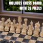 Marble Hives Luxury Handmade Marble Chess Set – Black and Coral