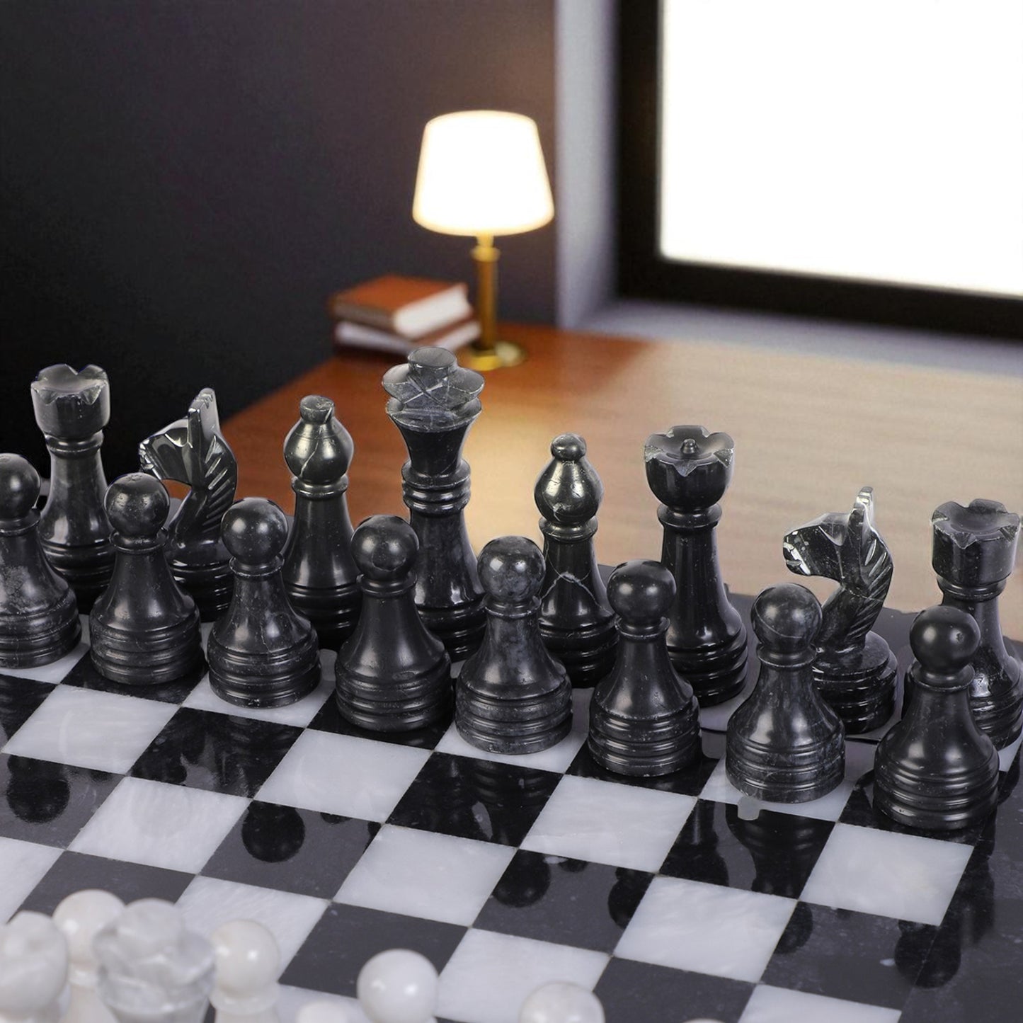 Black and White Chess Figures