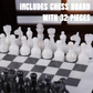 Marble Hives Luxury Handmade Marble Chess Set – White and Black