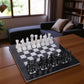 Marble Hives Luxury Handmade Marble Chess Set – Black and White