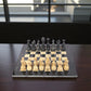 Marble Hives Luxury Handmade Marble Chess Set – Black and Coral