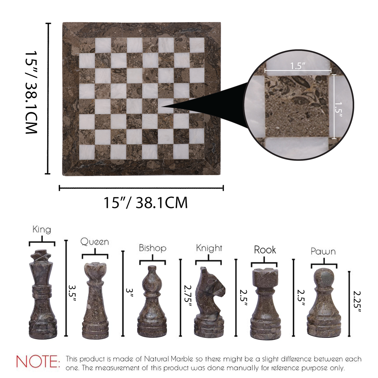 Marble Hives Luxury Handmade Marble Chess Set – Oceanic & White