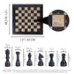 12 Inch Black & Coral Handmade Marble Chess Set 