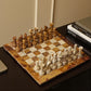 Marble Hives Luxury Handmade Marble Chess Set -Red and Coral -12 Inch