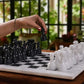 15 × 15 White and Black  Marble Chess Set