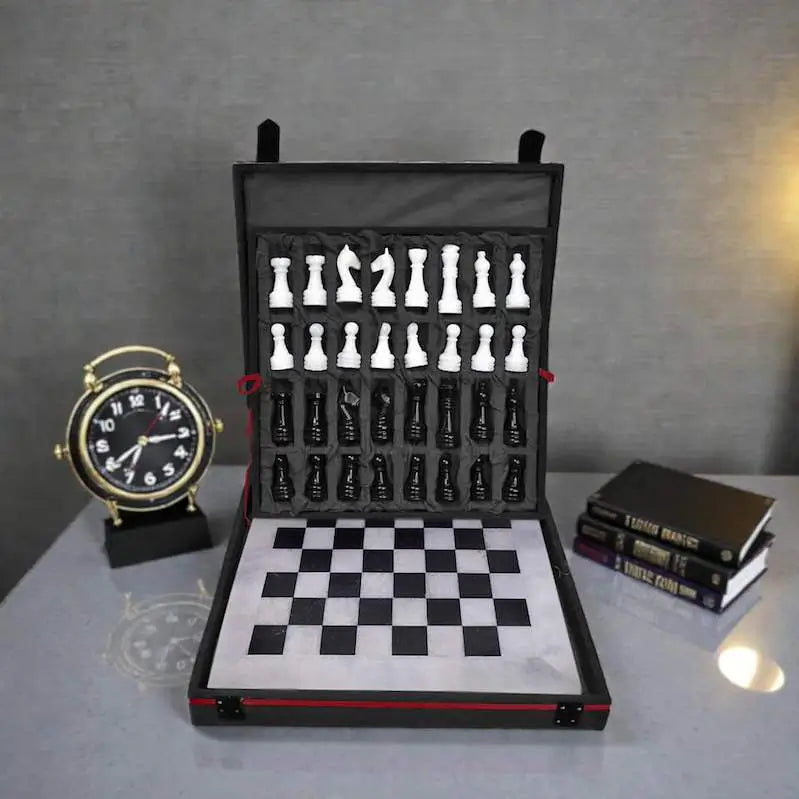 15 Inch White and Black  Luxury Chess Set