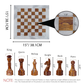 Marble Hives Luxury Handmade Marble Chess Set – White and Dark Brown