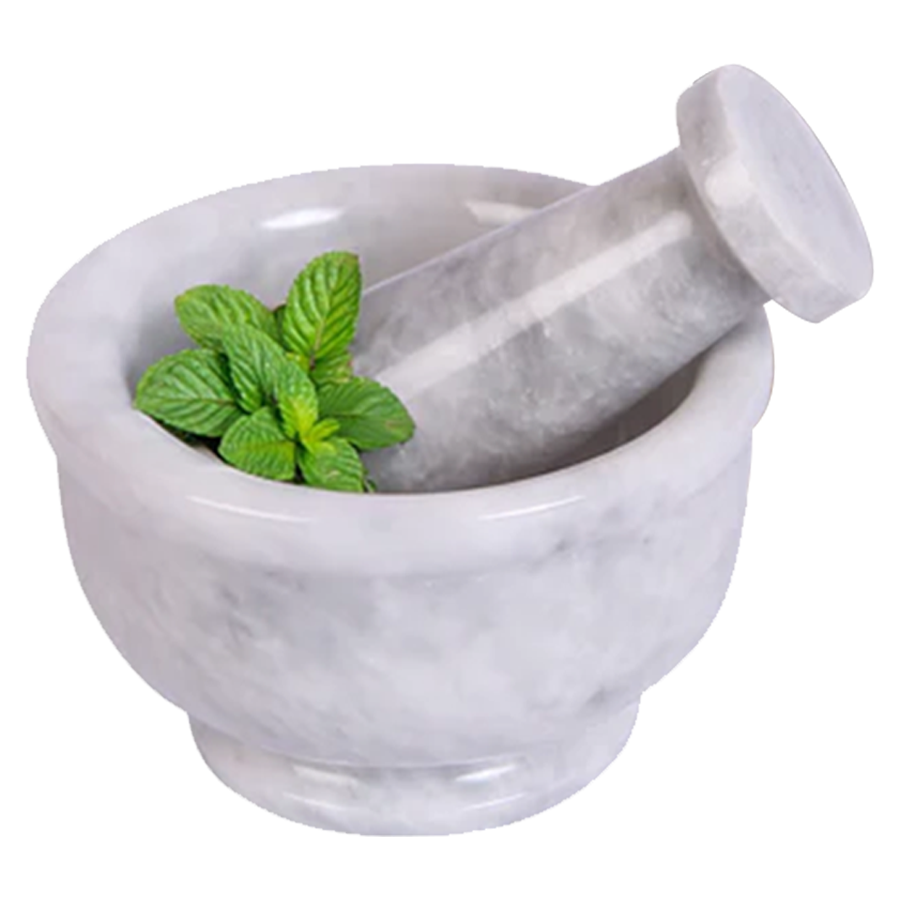 Exquisite Marble Mortar and Pestle Set (4 inches) - Your Ultimate Kitchen Essential for Grinding Spices, Making Guacamole, Salsa, Pesto, and Crushing Pills