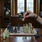 Marble Hives Luxury Handmade Marble Chess Set – Green & Black -15 Inch