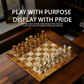 Marble Hives Luxury Handmade Marble Chess Set – Red & Coral
