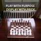 Marble Hives Luxury Handmade Marble Chess Set – Marina & White Ziarat (12 x 12 Inches) - Chess Sets for Adults - Premium Quality Chess Boards - Fancy Chess Boards