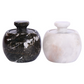 Marble Salt Cellar with Lid- Pack of 2 Marble Salt and Pepper Bowls- Salt Holder with Lid to Put Salt, Paprika, Pepper, and Spice