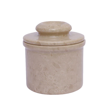 Marble Butter Crock With Lid- Perfect Butter Keeper Crock- Classic Butter Bowl- Stylish French Butter Keeper - Purely Handcrafted Natural Marble