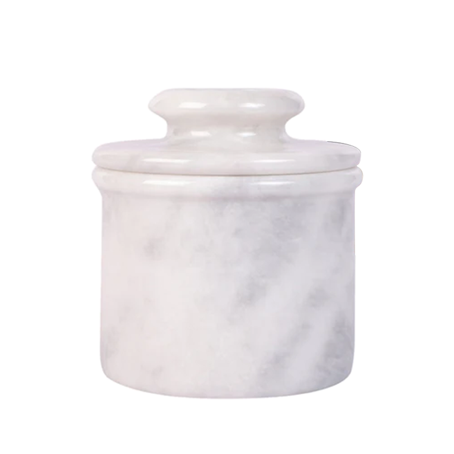 Marble Butter Crock With Lid- Perfect Butter Keeper Crock- Classic Butter Bowl- Stylish French Butter Keeper - Purely Handcrafted Natural Marble