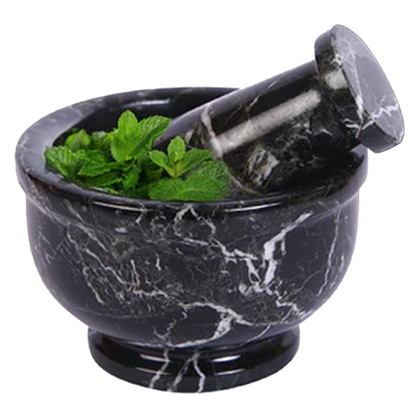 Exquisite Marble Mortar and Pestle Set (4 inches) - Your Ultimate Kitchen Essential for Grinding Spices, Making Guacamole, Salsa, Pesto, and Crushing Pills