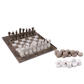 Marble Hives Luxury Handmade Marble Chess Set – Oceanic & White-12 Inch