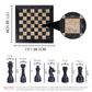 Marble Hives Luxury Handmade Marble Chess Set – Black and Coral