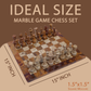 Marble Hives Luxury Handmade Marble Chess Set – Brown and Coral