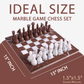 Marble Hives Luxury Handmade Marble Chess Set – Marina & White Ziarat (12 x 12 Inches) - Chess Sets for Adults - Premium Quality Chess Boards - Fancy Chess Boards