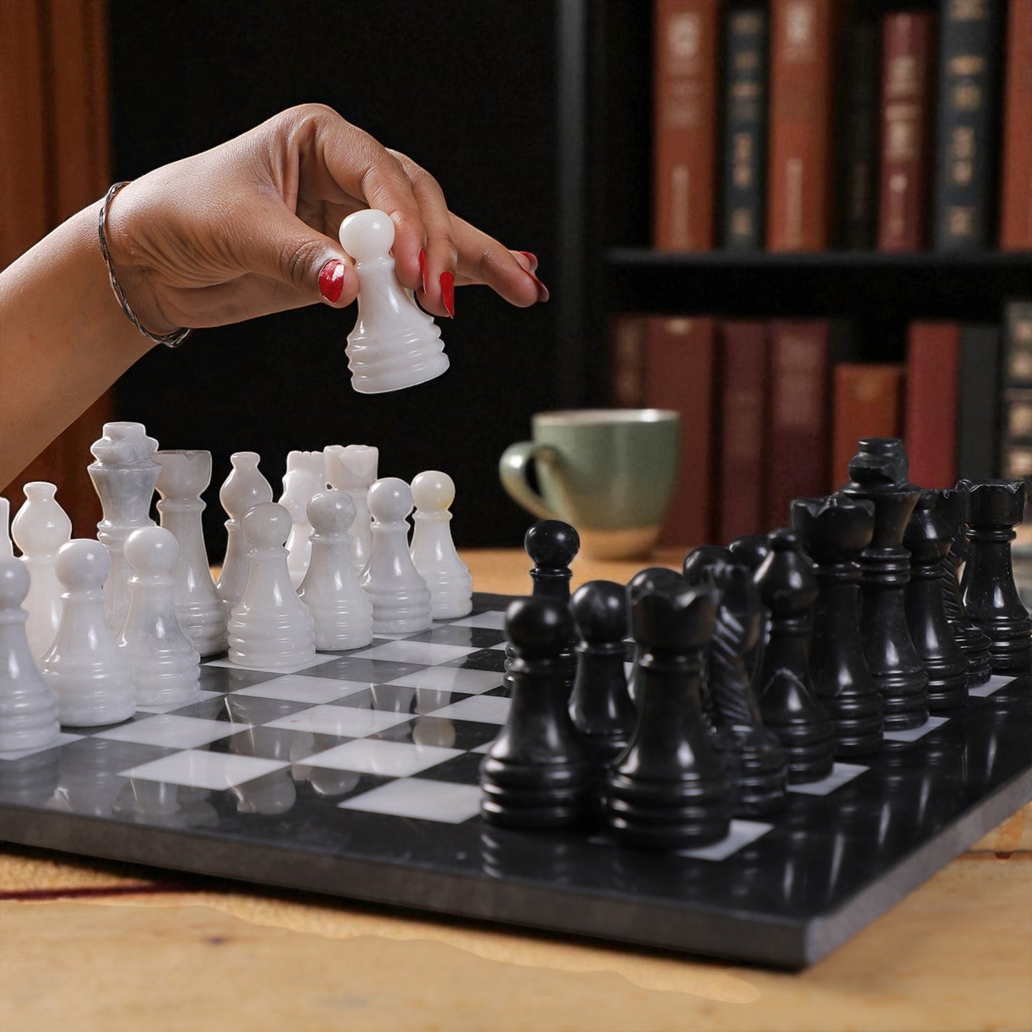 Black and White Chess Figures