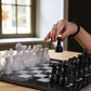 Marble Hives Luxury Handmade Marble Chess Set -Black and White-10 Inch